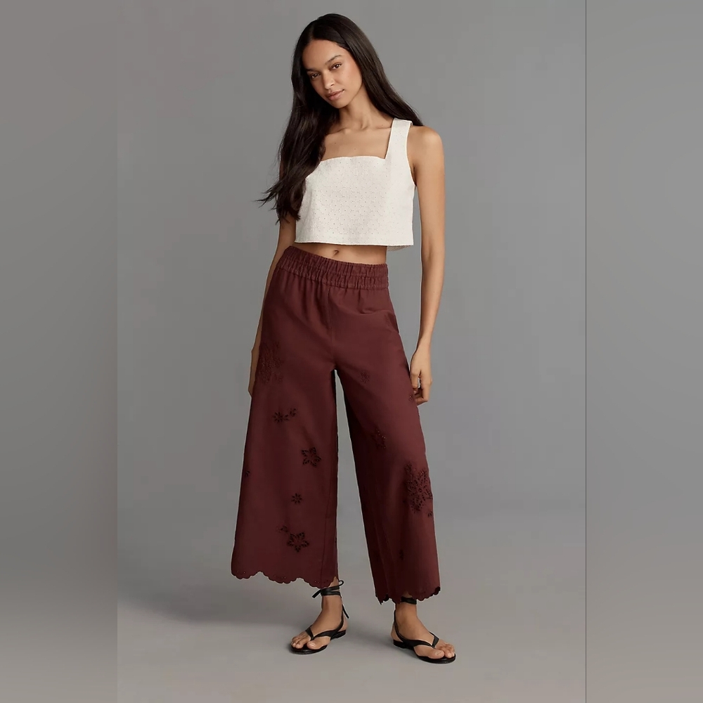 OPEN TO OFFERS Anthropologie The Somerset Crochet Pull-On Pants Size Small